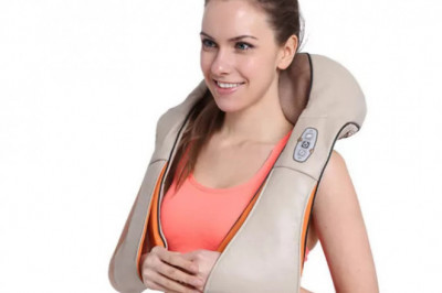 Shiatsu elektromos nyak, váll és testmasszírozó kapcsolható infravörös fűtéssel